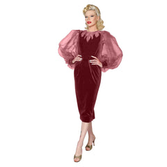 "Lola" 1950s Style Flame Gown