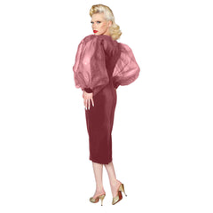 "Lola" 1950s Style Flame Gown