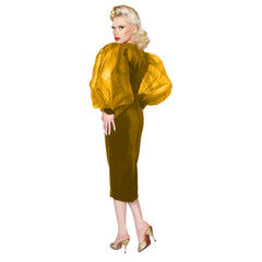 "Lola" 1950s Style Flame Gown