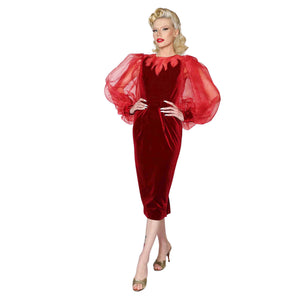 "Lola" 1950s Style Flame Gown