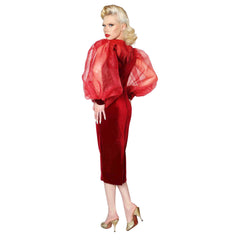 "Lola" 1950s Style Flame Gown