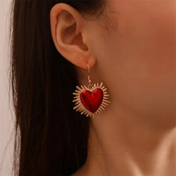 "Anahita" Flaming Heart Earrings width=100 