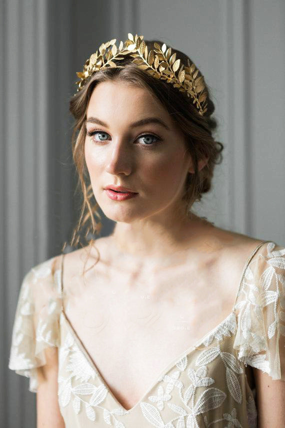 Gilded Leaf Crown Hairband