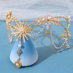 "Demeter" Starburst and Flowers Tiara width=100 