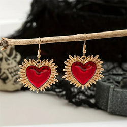 "Anahita" Flaming Heart Earrings width=100 