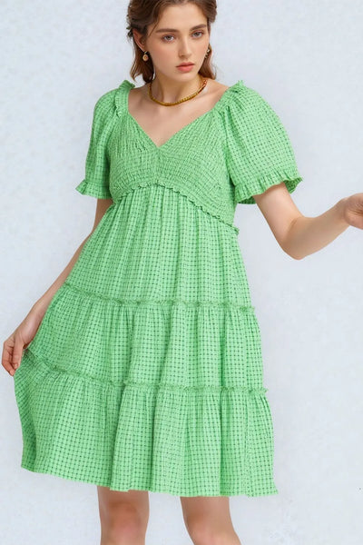 "Davi & Dani" Smocking Tiered Dress
