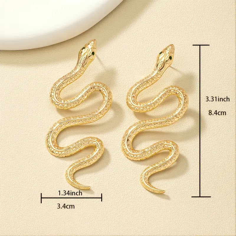 "Melonia" Snake Earrings