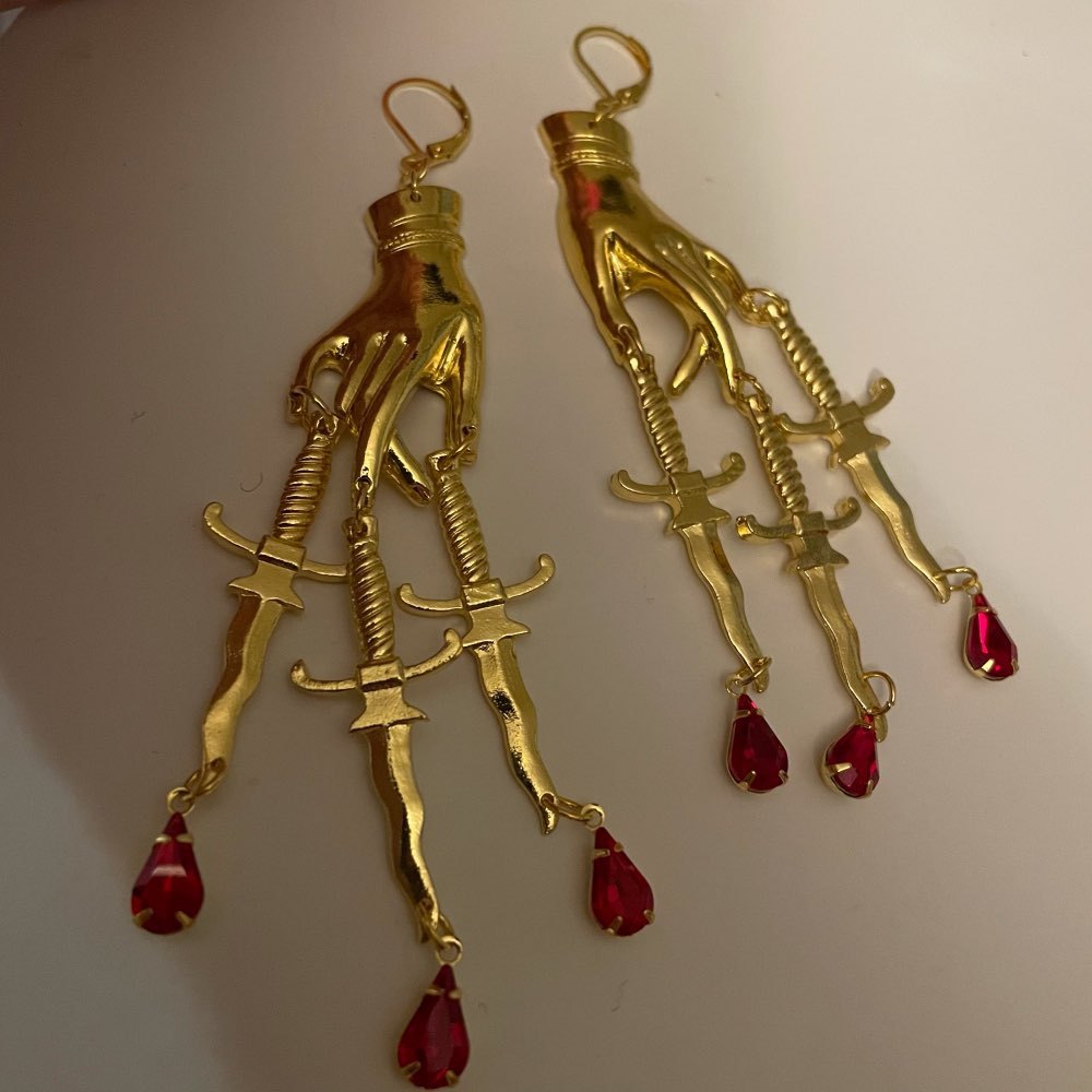 Demetria Blood Drop Earrings