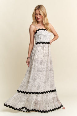 ADORA Floral Adjustable Strap Maxi Cami Dress-2 width=100 