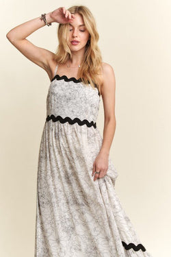 ADORA Floral Adjustable Strap Maxi Cami Dress-4 width=100 