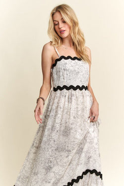 ADORA Floral Adjustable Strap Maxi Cami Dress-3 width=100 
