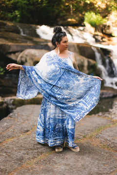 "Let the Light in" Scarf - Blue