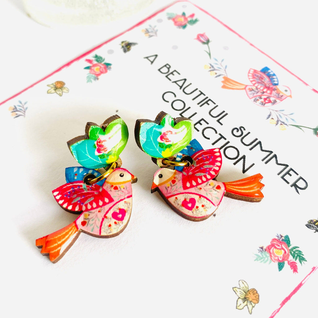 Love Bird Large Statement Earrings by Rosie Rose Parker-0