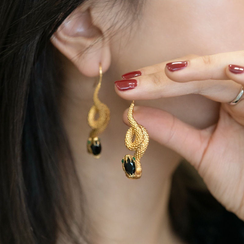 Obsidian Veil Earrings