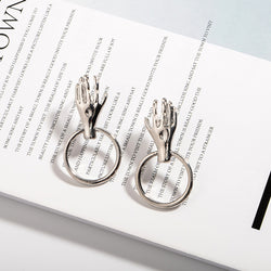 Rumi Hand Hoop Earrings width=100 