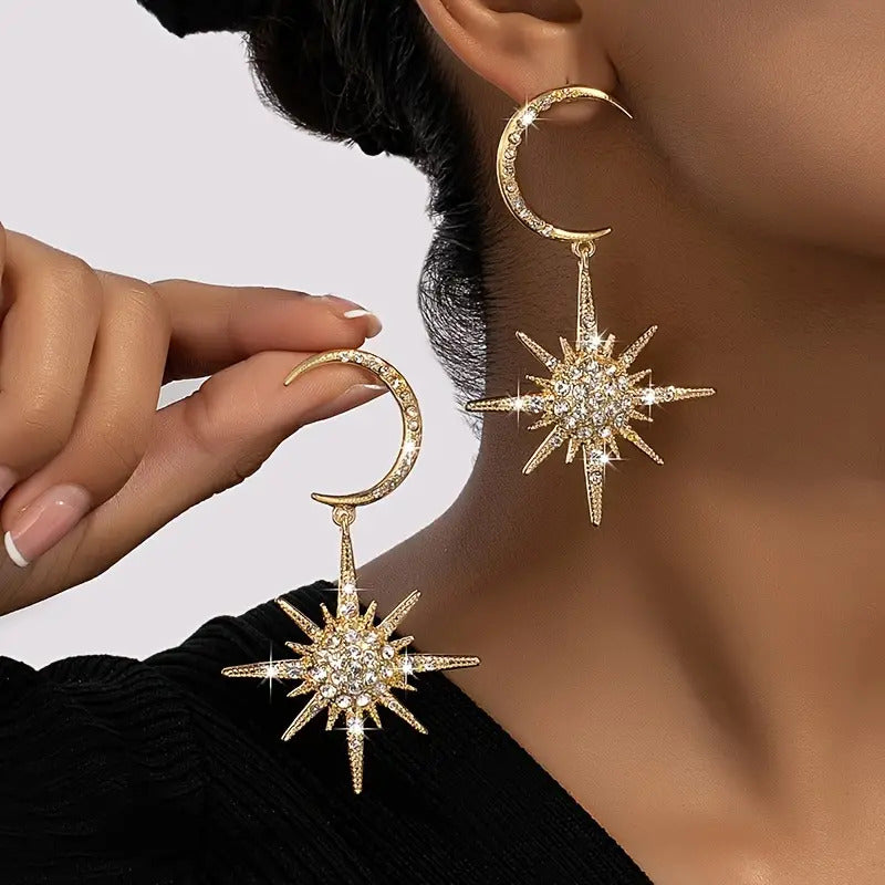 "Cymbeline" Moon and Star earrings