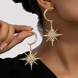 "Cymbeline" Moon and Star earrings width=100 