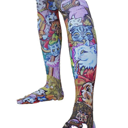 "And the Band Plays On!" Printed Cat Tights width=100 