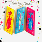 Atomic Cat Brooch Set of 3 by Rosie Rose Parker-0