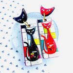 Atomic Cat Earrings by Rosie Rose Parker-0