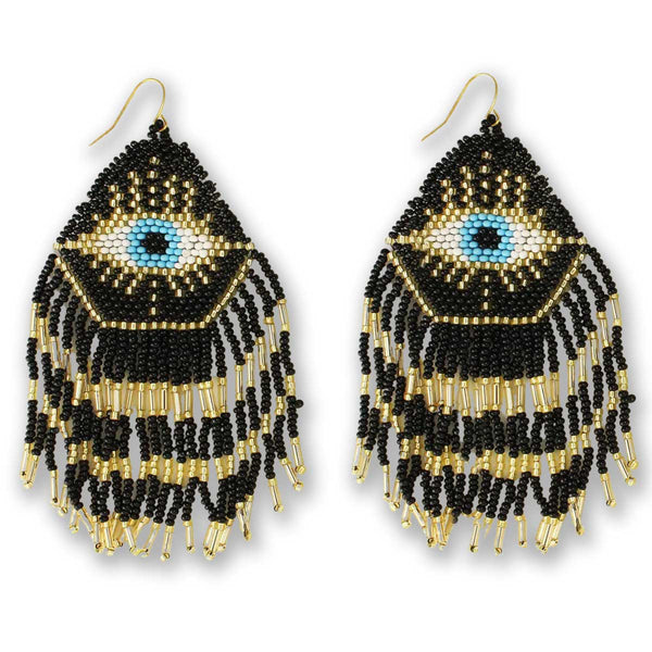 "Nerissa" Mystic Eye Beaded Earrings