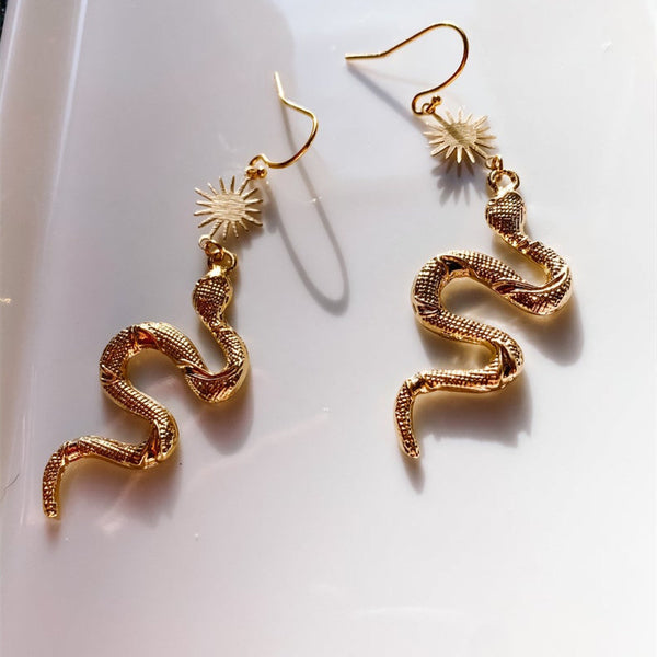 Twilight Whisper Snake Earrings