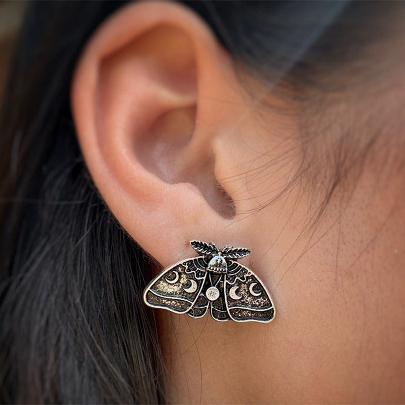 Mystic Moon Moth Earrings