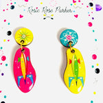 Mis-matched Atomic Rocket Earrings by Rosie Rose Parker-0