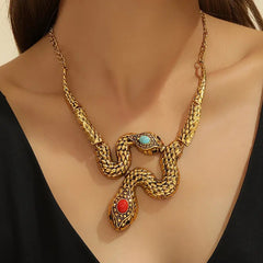 "Jord" Golden Snake Necklace"