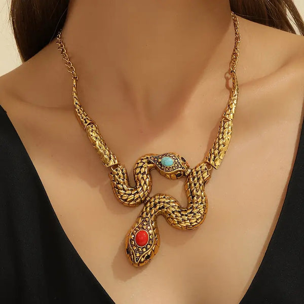 "Jord" Golden Snake Necklace"