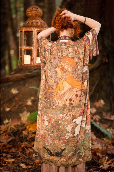 "Dream Weaver"  Opera Duster Kimono with Zodiac Signs