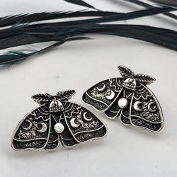 Mystic Moon Moth Earrings width=100 
