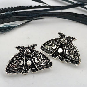 Mystic Moon Moth Earrings