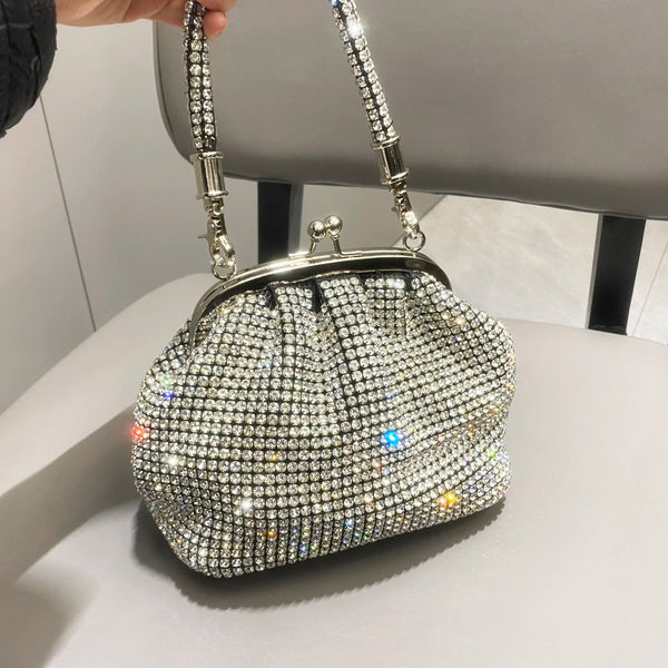 Rhinestone Noir Crossbody Bag