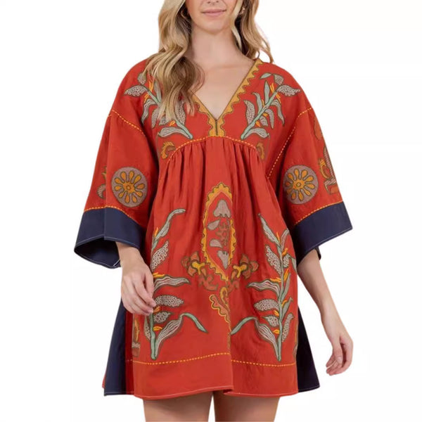 Floral Earth Canvas Dress