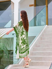 "Margot" 1920s Style Green Kimono width=100 