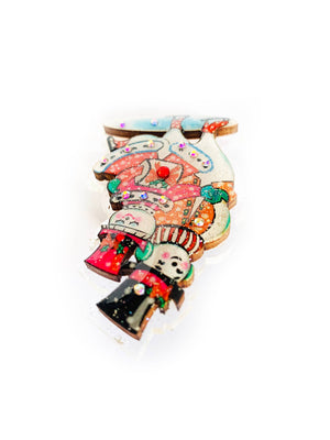 Retro Dancing Snowman Brooch by Rosie Rose Parker-3