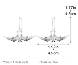 "Minyades" Bat Earrings width=100 