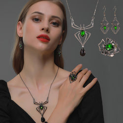 Spider Necklace Earrings Set width=100 