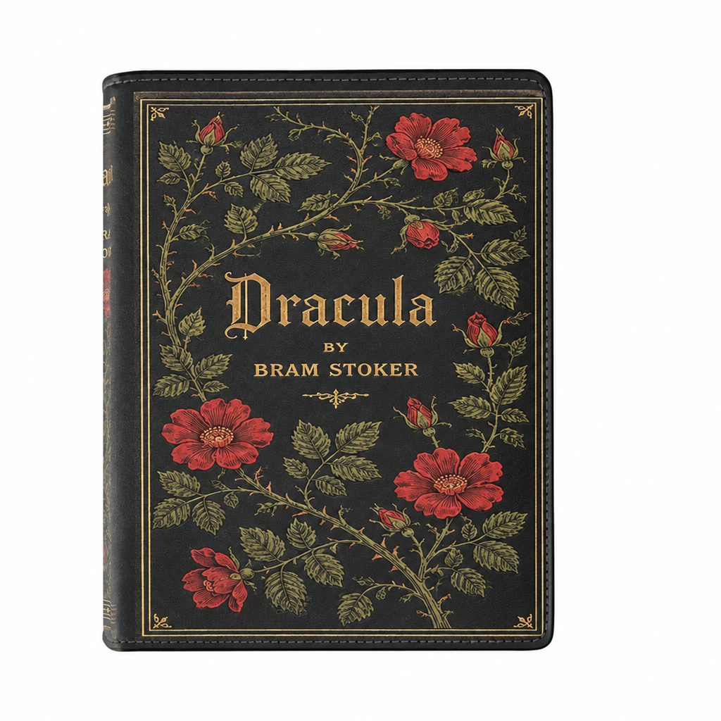 BCIP - Front - "Dracula" Midnight Black Book Clutch