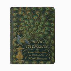 BCIP - Front - "Pride and Prejudice" Peacock Book Clutch