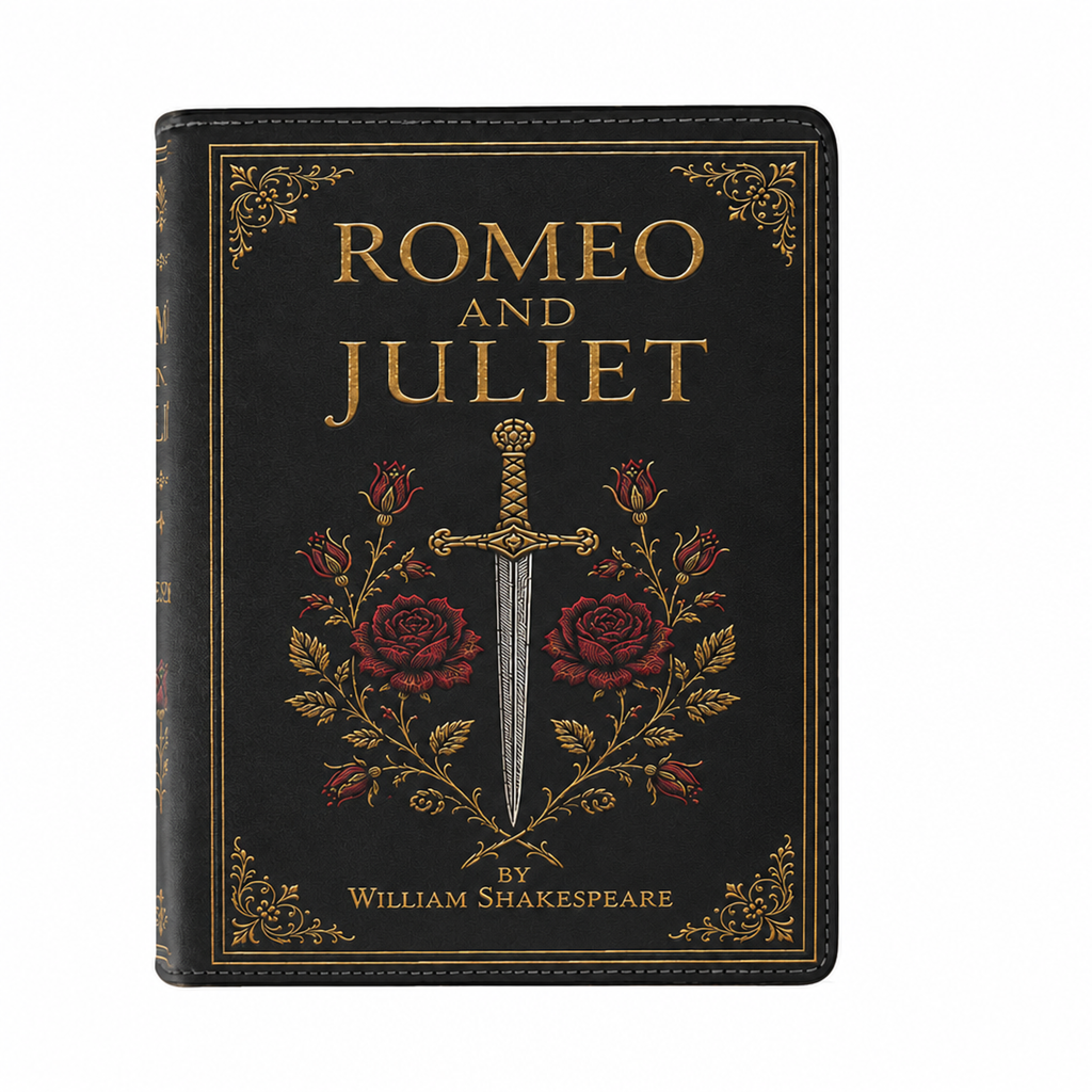 BCIP v09 - Final 1 - Front - 66-b9d3-24691099d147 - "Romeo and Juliet" Dagger and Roses Book Clutch