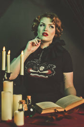 Witch Bible Fitted Tee in Black-4 width=100 