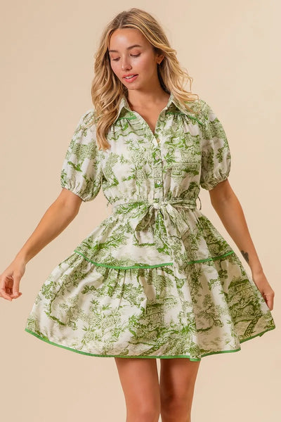 Pastel Bloom Tiered Dress