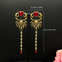 "Saffira" Rhinestone Scorpion Earrings width=100 