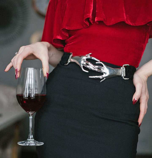 "Bella" Silvery Hands Belt Buckle