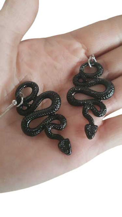 "Adara" Snake Earrings width=100 