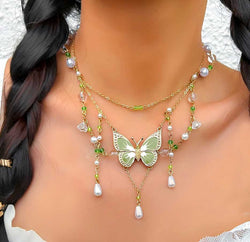 "Athalia" Butterfly Necklace width=100 