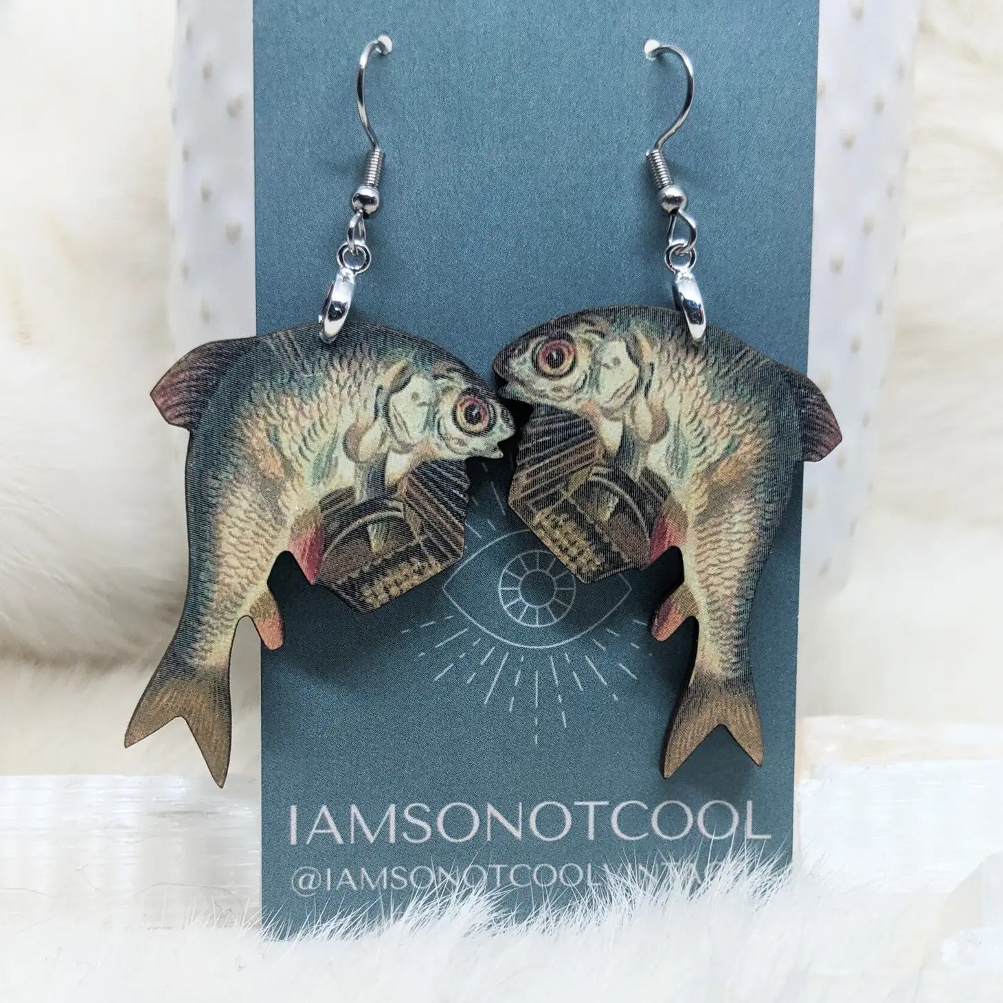 "Caspian" Accordion Fish Earrings