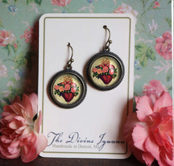 "Mary" Immaculate Heart Earrings width=100 